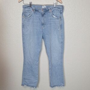 Citizens Of Humanity Light Blue Organic Cotton Cropped Jeans Size 31